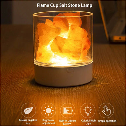 Himalayan Natural Crystal Salt Rock Lamp Colorful Night Light Gift