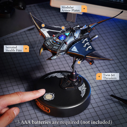 3D Metal Model Kit Manta Ray Puzzle Electric Mechanical Toy DIY Adult Gift