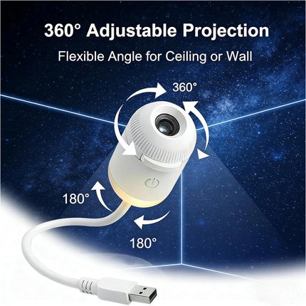 Galaxy projector, 2-in-1 Starry Sky Projector and Night Light, High-resolution
