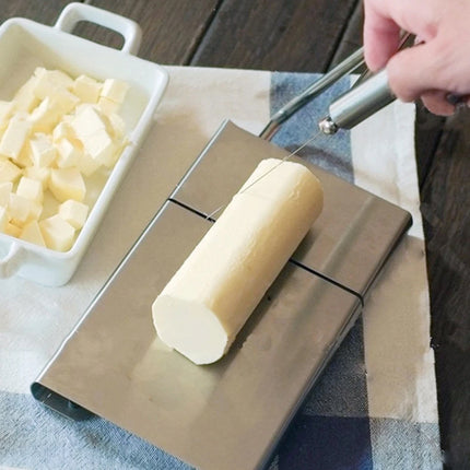 Cheese Wire Slicer Cutter with Stainless Steel Board for Precise Cheese Butter