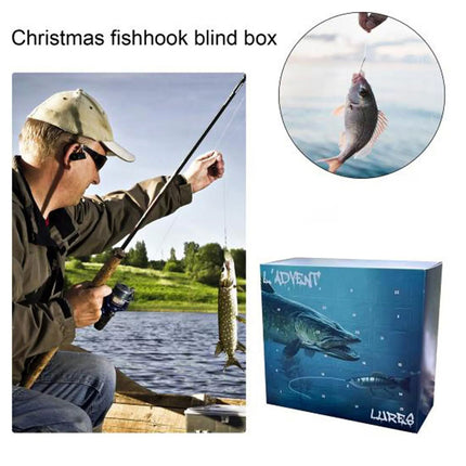 24 Days Fishing Lures Advent Calendar Christmas Countdown Fish Bait Xmas
