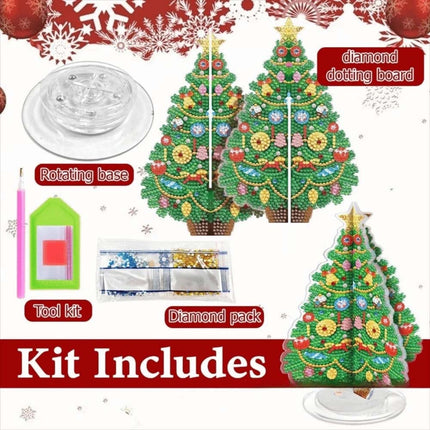 Christmas Tree Handmade Rhinestone Painting Kit 3D Diamond Painting Kit Home Decor