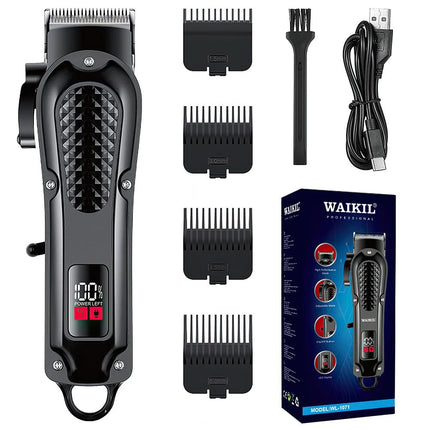 Professional Barber Electric Hair clipper LED display screen charging Trimmer