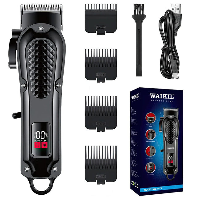 Professional Barber Electric Hair clipper LED display screen charging Trimmer