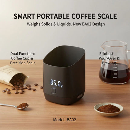Rechargeable Coffee Dosing Cup Bean Weight Scale Digital LED Display Espresso