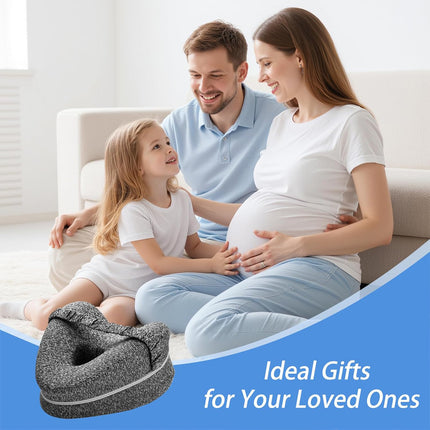 Memory Foam Leg Pillow Cushion Knee Support Pillow with Washable Cover for Bed and Sofa