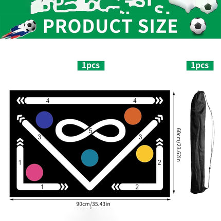 Football Skills Training Mat Non Slip  Adults Dribble Training Carpet Sports