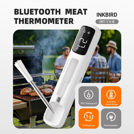 Mini Wireless Bluetooth Meat Thermometer for BBQ Grill Oven Smoker IP67