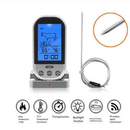 Large LCD Digital Meat Thermometer Kitchen BBQ Grill Oven Probe