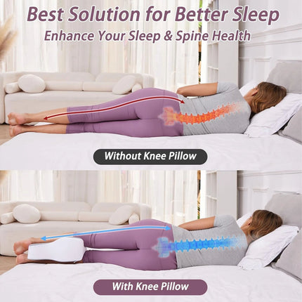 Premium Leg Pillow Foam Memory Leg and Knee Pain Relief Pillow for Side Sleeping