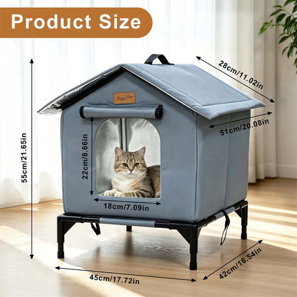Waterproof Collapsable Outdoor Cat Shelter Cat House Winter Warm Cats Nest Cave