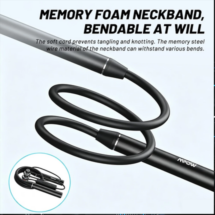Bluetooth 5.3 Headphones Neckband Wireless Headset Earphones Support TF Card
