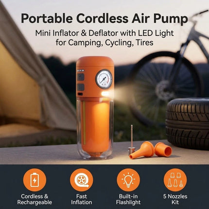 Portable Air Pump for Inflatables 430L/min Ultra Fast Air Mattress Pump, 2000 MA