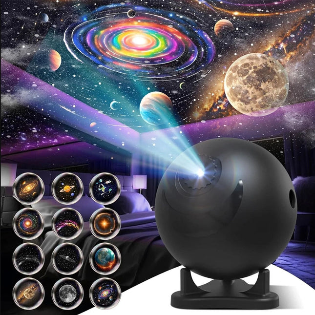 Planetarium Projector for Bedroom, 12 Image Discs, Galaxy Projector Star Night
