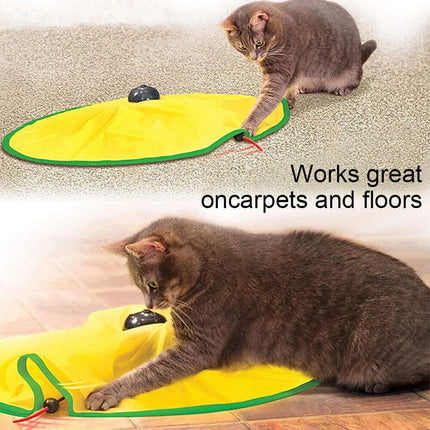 Interactive Cat Toy Electronic Kitten Teaser Moving Mouse Fabric Puzzle Game