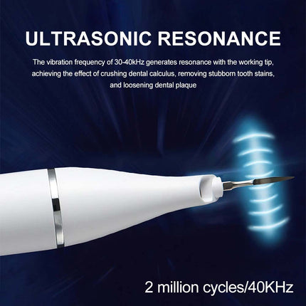 Electric Tooth Cleaner Ultrasonic Dental Scaler Tartar Plaque Calculus Remover White