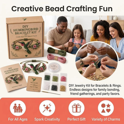 Animal Beaded Jewelry Craft Supplies DIY Bracelet Kit Gift Giving Bird