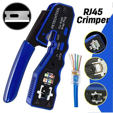 CAT6/5 Network Cable Tool Tester RJ45 Crimper Ethernet LAN Kit Crimping Set
