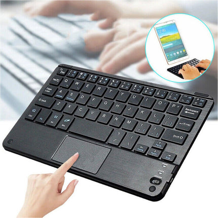 Slim Bluetooth Wireless Keyboard with Touchpad Mouse For Android Windows Mac
