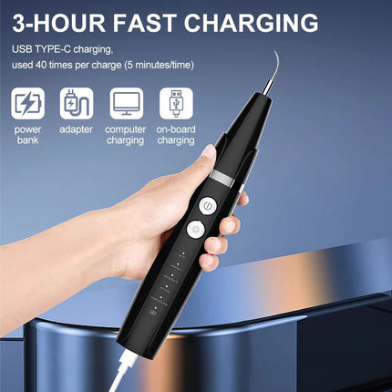 Ultrasonic Tooth Cleaner Plaque Remover Teeth Stain Tartar Calculus Remove