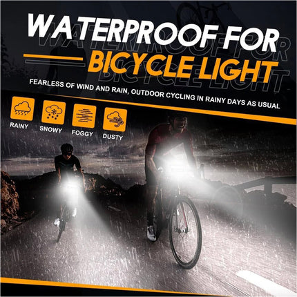 1200LM LED Bike Light Waterproof USB Rechargeable Bicycle Front Headlight Bar