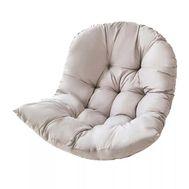 Waterproof Hanging Egg Chair Cushion Sofa Swing Chair Seat Relax Thick All-Weather Comfort Pad Light Grey
