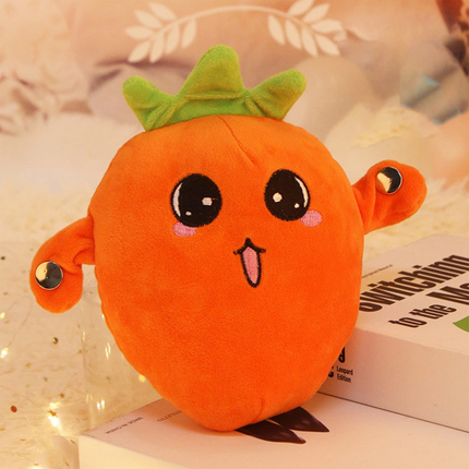 3PCS Interactive Musical Toy Fruit Sensing Beat Piano Plush Toy Electric Plush Toy