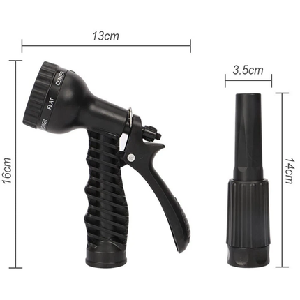 100FT Stainless Steel Water Hose Metal Home Garden Pipe with 2 Nozzle Connector