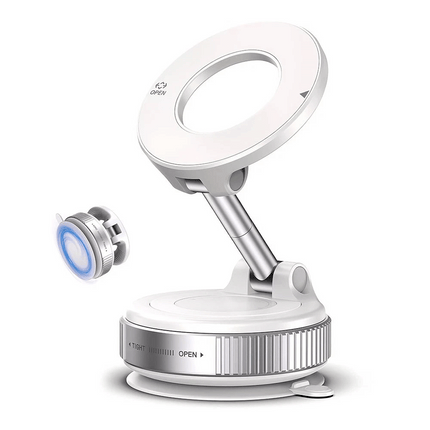 Foldable Car Phone Holder Vacuum Magnetic Suction 360° Rotate Windshield Screen