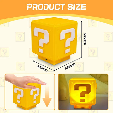Question Block LED  Night Light  Funny Rechargeable Lamp