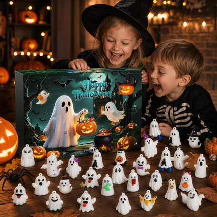 2026 Halloween Advent Calendar 24 Days Spooky Resin Ornaments Countdown Box