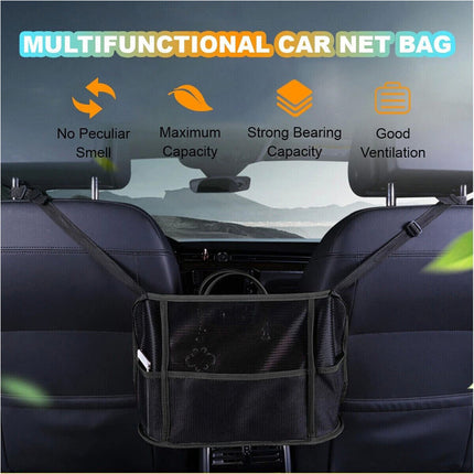 Car Seat Back Mesh Organiser Hand Pouch Bag Holder Mutil Pocket Storage - Image 9