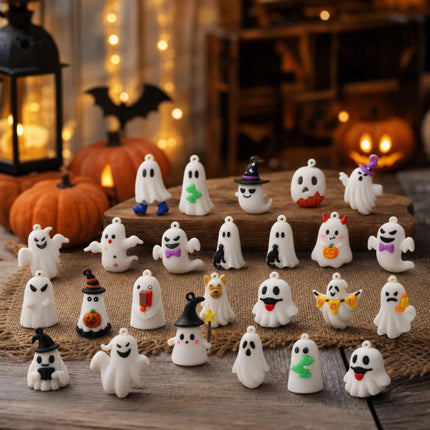 2026 Halloween Advent Calendar 24 Days Spooky Resin Ornaments Countdown Box