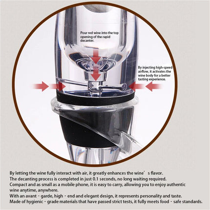 Wine Aerator Deluxe Essential Red Wine Magic Decanter Tower Stand Set Gift