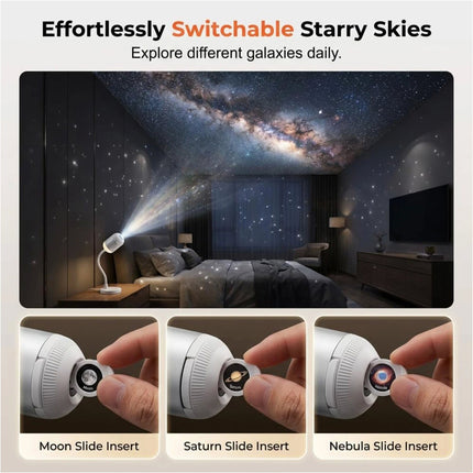 Galaxy projector, 2-in-1 Starry Sky Projector and Night Light, High-resolution