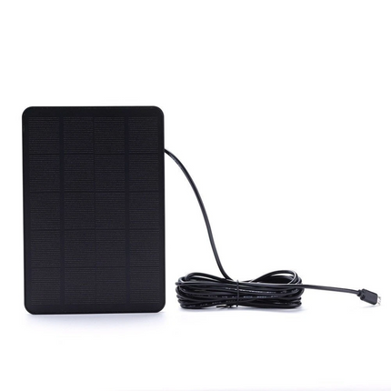 4W Solar Panel For Wireless Camera for Eufy Eufycam Cam With 3m USB Charge Cable Blcack