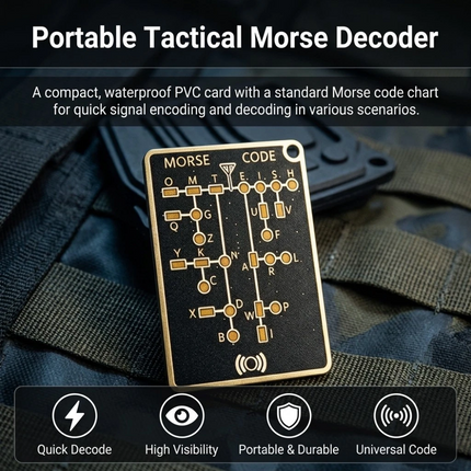 2X Morse Code Karte Pro Pocket-Size LED Trainer Morse Code Trainer Card Pro