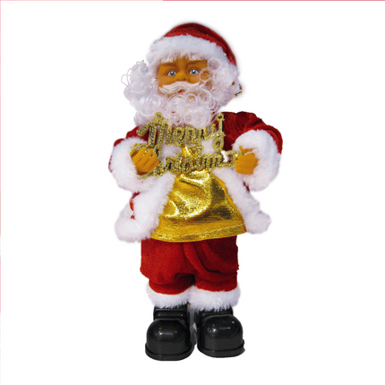Electric Christmas Santa Claus Musical Toy Xmas Ornaments Decor Home Gift