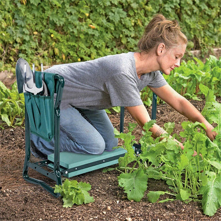 3-IN-1 Garden Kneeler, Padded Seat Stool with Gardening Work Tool Bag