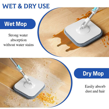 360° Spin Mop and Bucket Set with Self-separating Dirty & Clean Water System