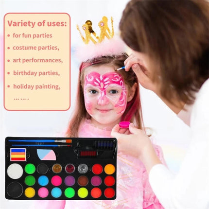 20 Colors Professional Face Paint Kit Face Painting Kit for  Party Xmas Gift