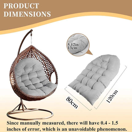 Outdoor Hammock Hanging Egg Chair Cushion Sofa Swing Seat Cushion Padded Pad Dark Grey