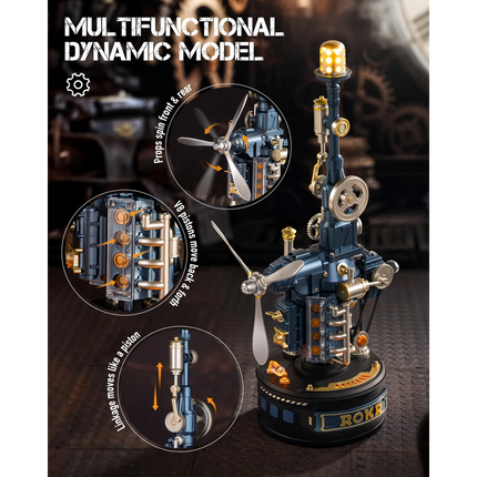 Pulse Beacon Tower Mechanical Puzzle Metal DIY 3D Puzzle Kit Adult Gifts