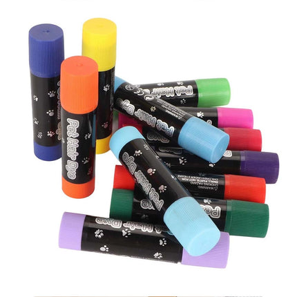 12 Colors Washable Pet Dog Cat Hair Dye Pens Pet Grooming Non-Toxic Dog Hair Dye