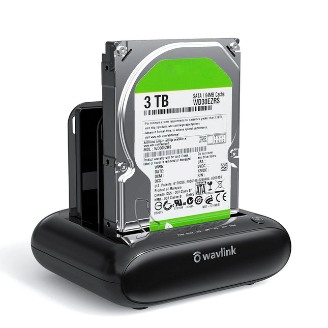 Dual Bay Hard Drive Docking Station USB 3.0 to SATA for 2.5 3.5'' HDD SSD UASP