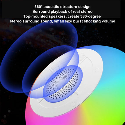 Floating Pool Speaker Waterproof Wireless Speaker for Pool With 8 Light Modes