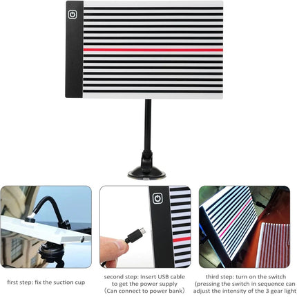 Paintless Dent Repair Removal Tool Checking Reflector Line Board With LED Light