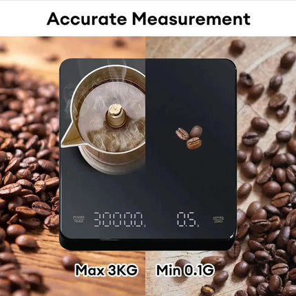 2x Digital Coffee Scale Timer Espresso USB High Precision Measures Kitchen Scale