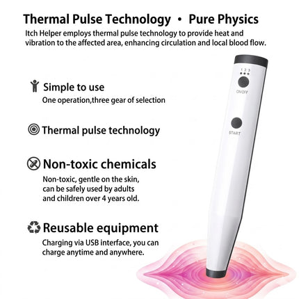 Rechargeable Mosquito Bite Relief Pen Physical Itch Soother for Insect Sting Bite Itching Pen