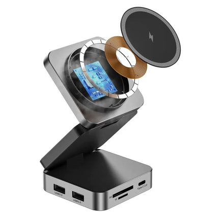 100W Magnetic Wireless Charging Docking Station Fast Charger for iPhone & Laptop